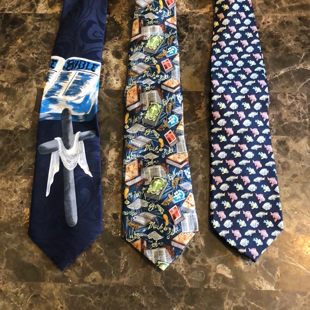 Three Biblical Theme Men’s Ties